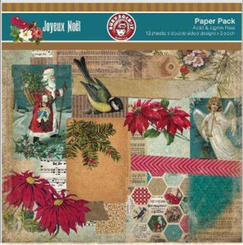 Joyeux Noel Double-Sided Paper Pack 12"x12"